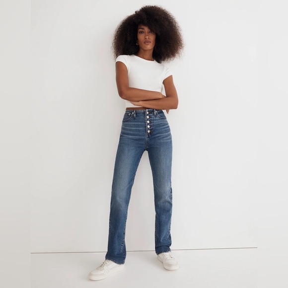 NWT Madewell The '90s Straight Jean in Liola Wash: Binded-Waist Edition size 25 - Picture 1 of 10